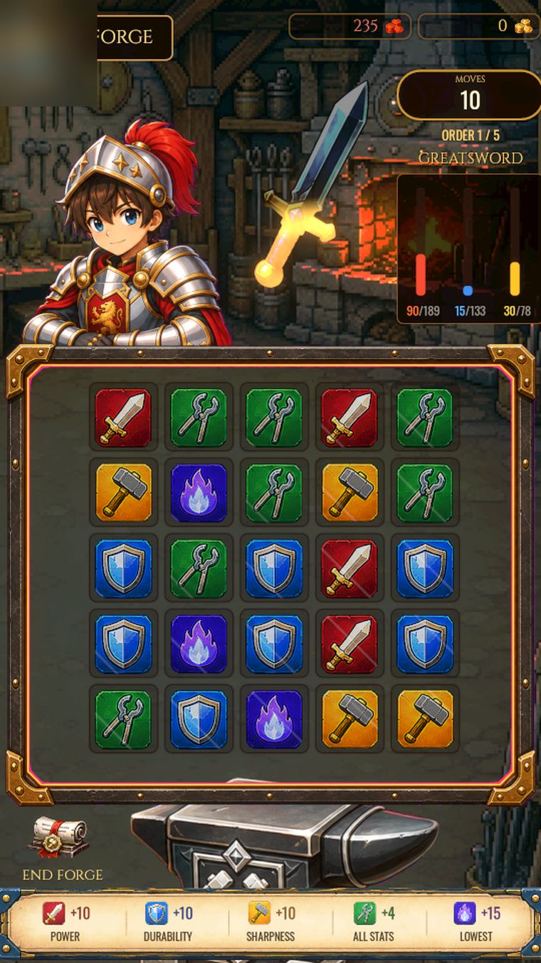 Forge board with move counter